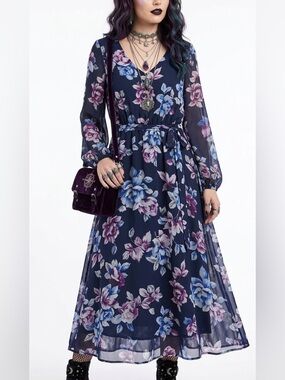 Nine West Floral Navy Dress